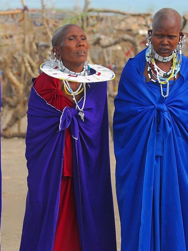 maasai women in cultural dress